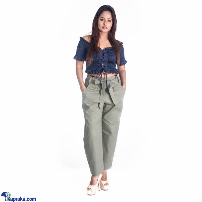 Casual Linen Pant - Olive Green Small Online at Kapruka | Product# clothing0625_TC4