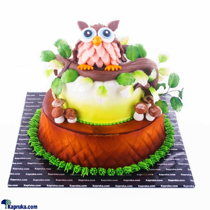 Cute Owl Ribbon Cake Online at Kapruka | Product# cake00KA00926
