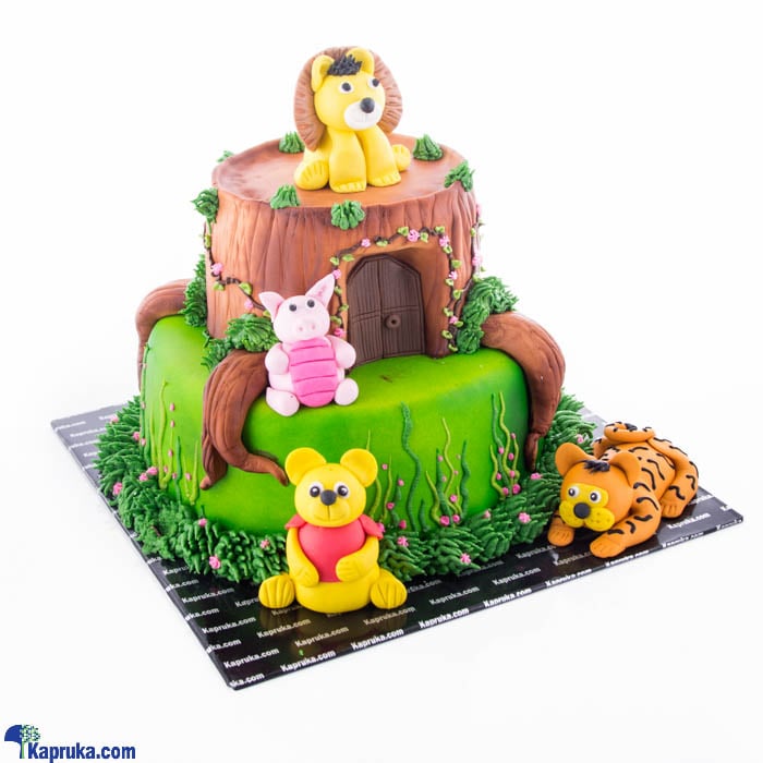 Pooh And The Friends Ribbon Cake Online at Kapruka | Product# cake00KA00925