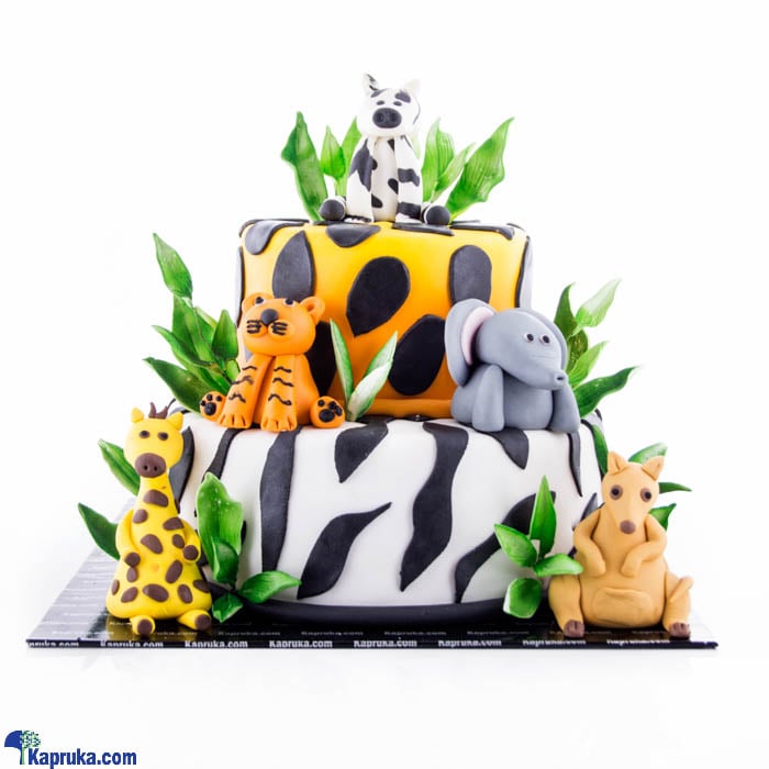 Jungle Safari Ribbon Cake Online at Kapruka | Product# cake00KA00924