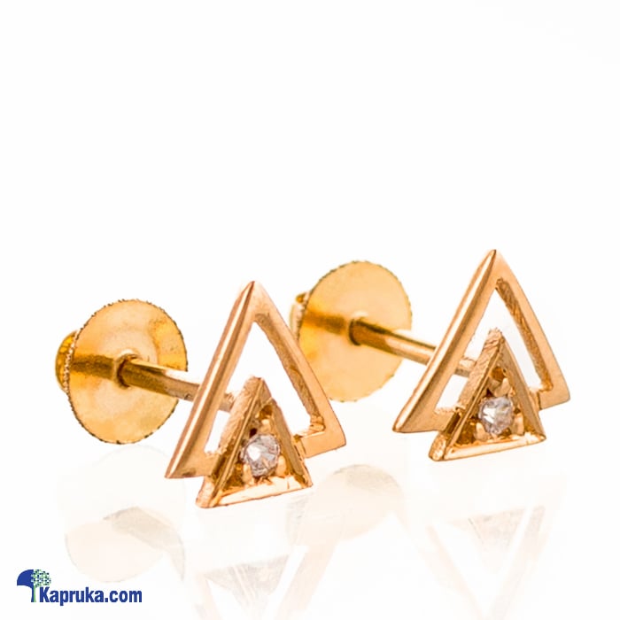 Swarnamahal c/Z 22kt yellow gold studded ear stud with swarovski zirconia - es0000906 Online at Kapruka | Product# jewelleryS0275
