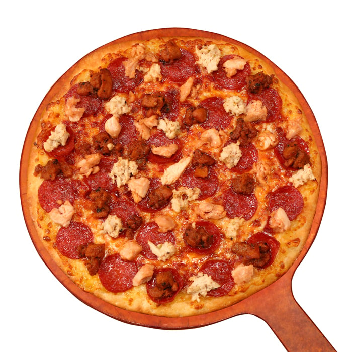 Mighty Meat Thin Crust Large Online at Kapruka | Product# pizzahut00203