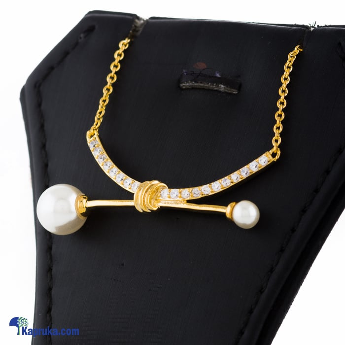 Pearl With Crystal Stones Necklace Online at Kapruka | Product# jewllery00SK735