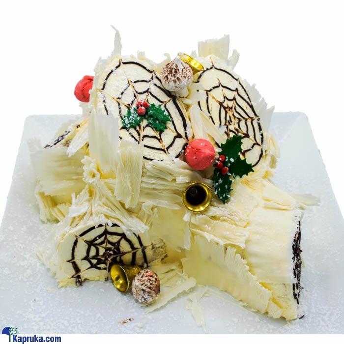 X'mas White Chocolate Yule Log Online at Kapruka | Product# cake0MAH00245