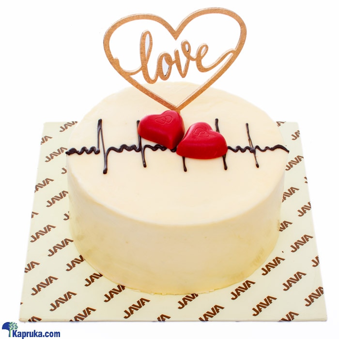 Java White And Dark Chocolate Heart Beat Online at Kapruka | Product# cakeJAVA00145