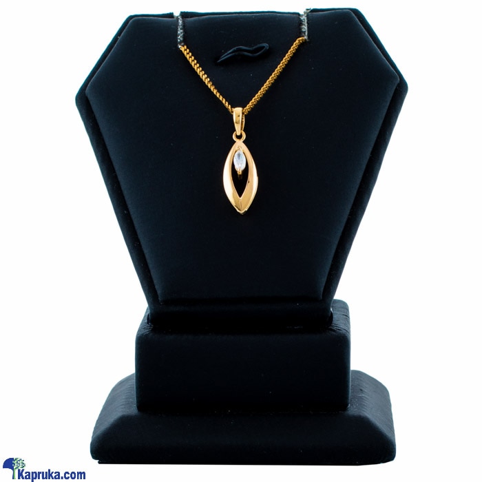Swarnamahal c/Z 22kt yellow gold studded pendant - pe0001334 Online at Kapruka | Product# jewelleryS0294