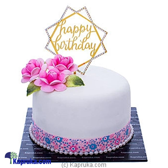 Flourishing Day Happy Birthday Cake Online at Kapruka | Product# cake00KA001045