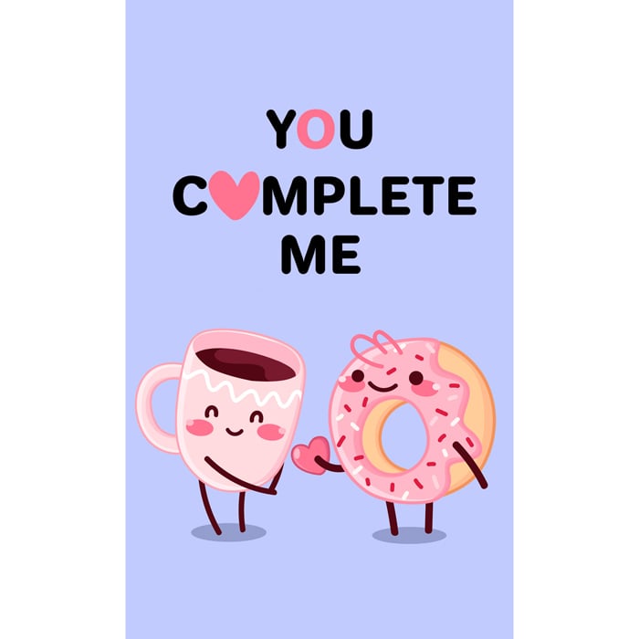 You Complete Me Greeting Card Online at Kapruka | Product# greeting00Z1916