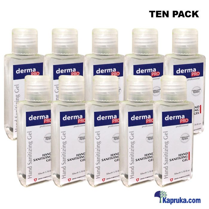 50 ML Derma Pro Hand Sanitizing Gel - Ten Bottle Pack - Online at Kapruka | Product# grocery00877