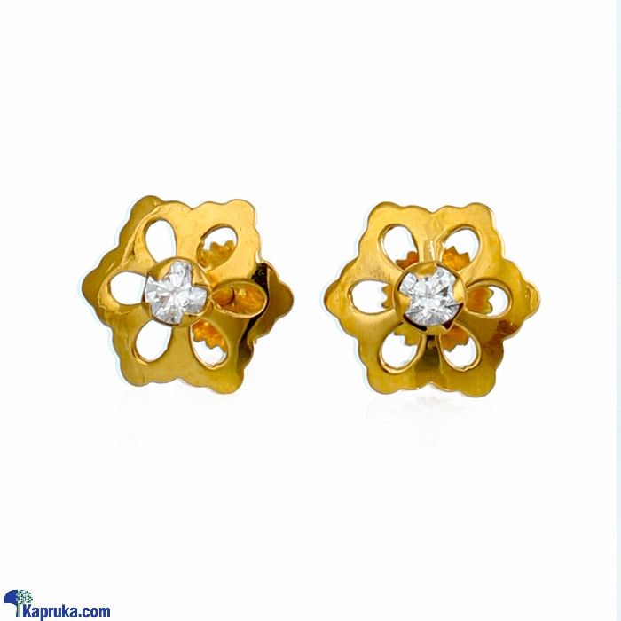 Swarnamahal 22kt Yellow Gold Ear Stud- ES0001062 Online at Kapruka | Product# jewelleryS0321