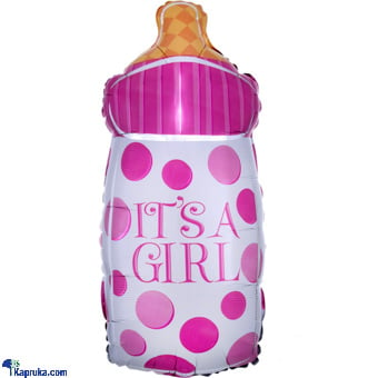 It's A Girl Foil Balloon Bottle Online at Kapruka | Product# baloonX00105
