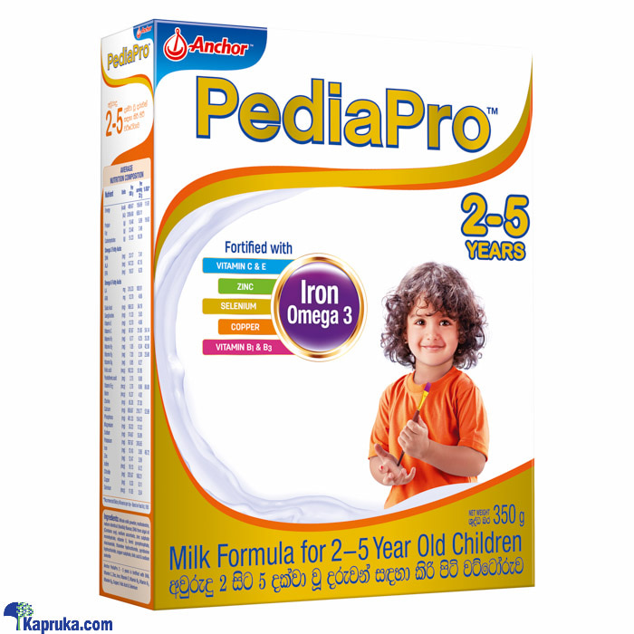 Anchor pediapro milk formular for  2- 5 year children- 350g expire 2024/01/17 Online at Kapruka | Product# grocery001447