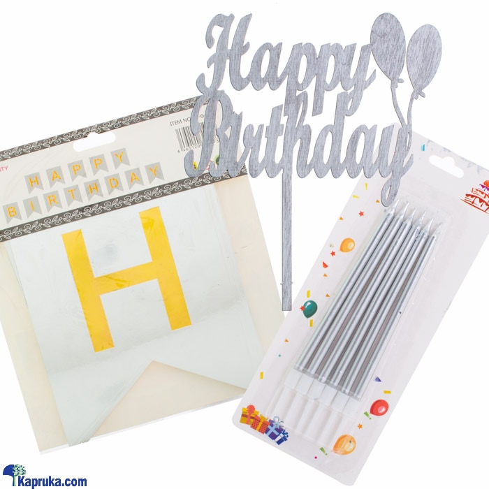Silver Birthday Celebration Pack Online at Kapruka | Product# partyP00127