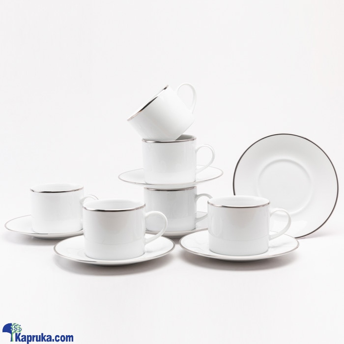 Dankotuwa Cherry Platinum Tea Set- 12 Pieces Online at Kapruka | Product# porcelain0095