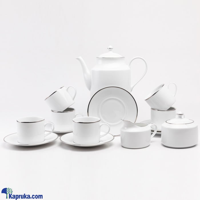 Dankotuwa Cherry Platinum Tea Set- 17 Pieces Online at Kapruka | Product# porcelain0093