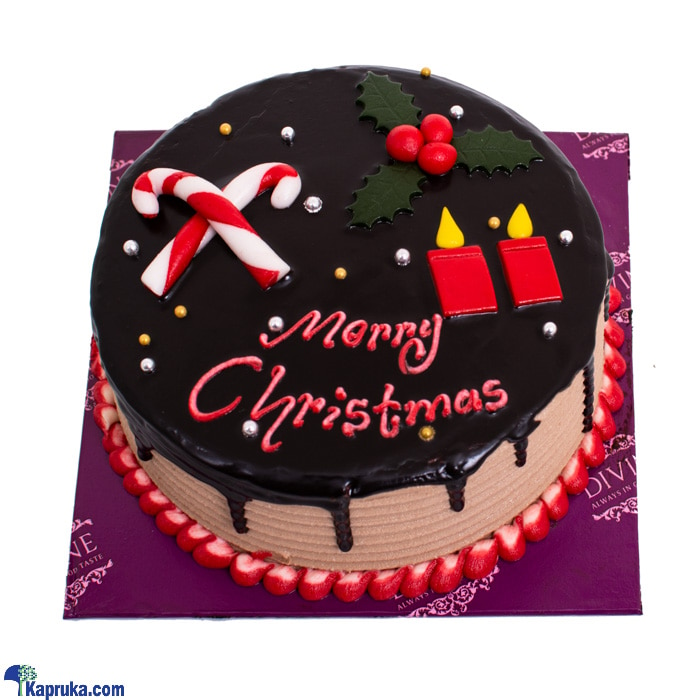 Divine Christmas Chocolate Deco Cake Online at Kapruka | Product# cakeDIV00166