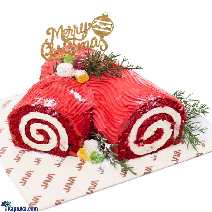 Java Red Velvet Yule Log Online at Kapruka | Product# cakeJAVA00158