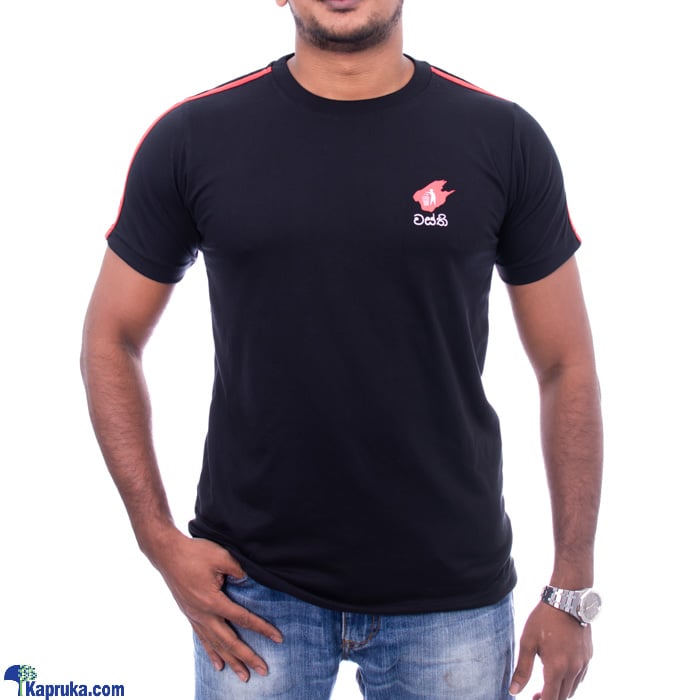 Wasthi Three Strip Crew Neck T- Shirt L Online at Kapruka | Product# clothing01360_TC3