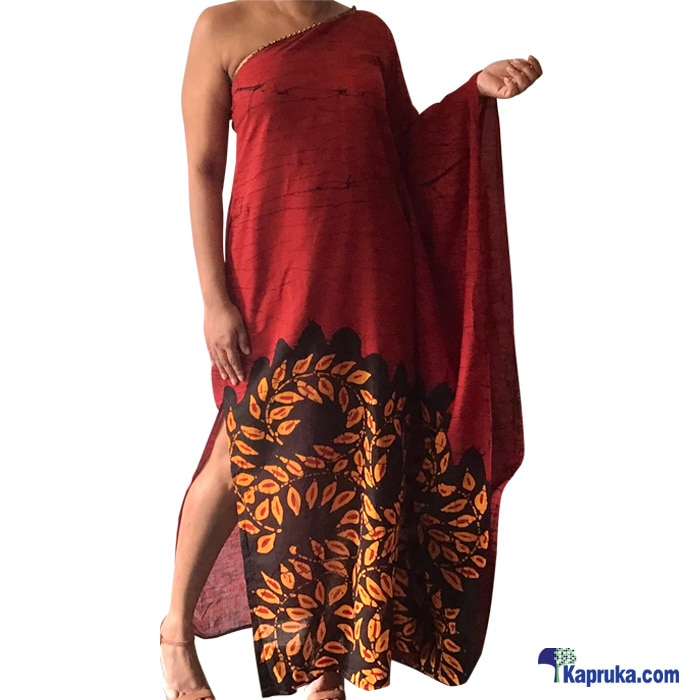 Organic Cotton Batik One Shoulder Long Evening Dress Online at Kapruka | Product# clothing01409