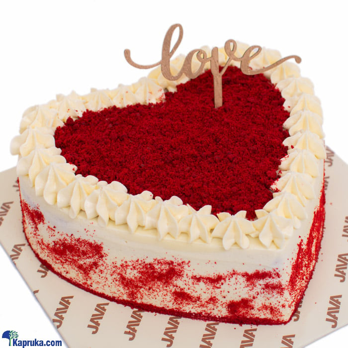 Java Red Velvet Cake With Cream Cheese Heart Online at Kapruka | Product# cakeJAVA00166
