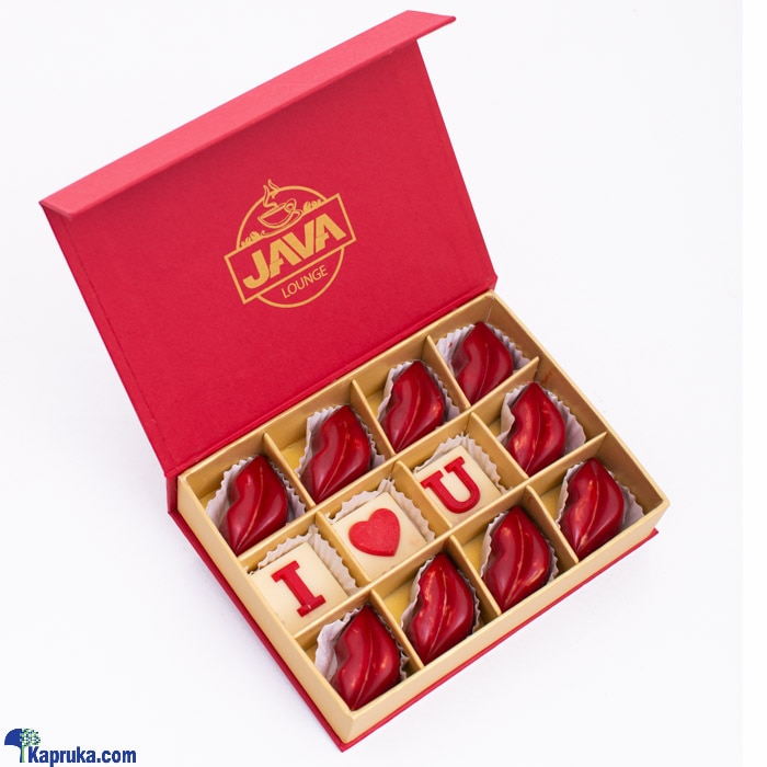 Java 'I Love You ' Caramel Filled 12 Piece Hot Lips Chocolates Online at Kapruka | Product# chocolates00966