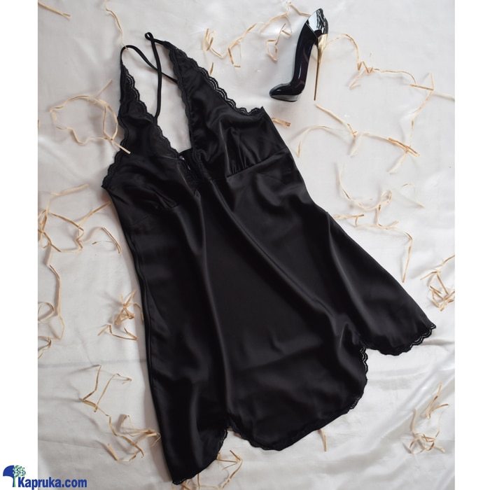 Black Lace Satin Nightdress TH- BK- 05 Online at Kapruka | Product# clothing01616