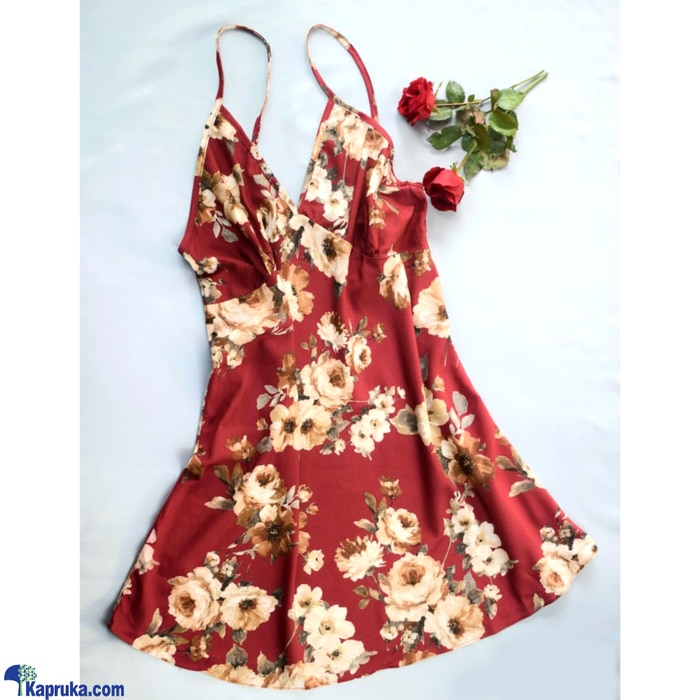 Red Lace Satin Nightdress TH- RP- 04 Online at Kapruka | Product# clothing01617