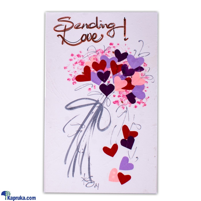 Hand Painted Sending Love Card Online at Kapruka | Product# greeting00Z250