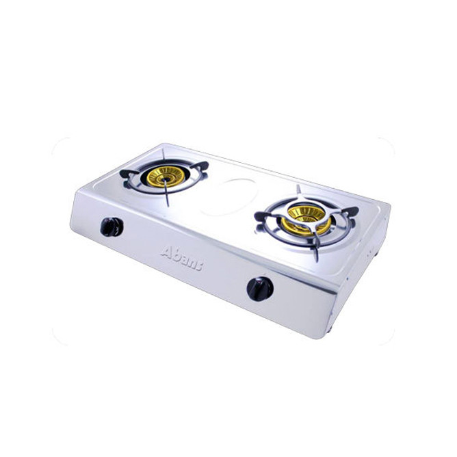 Abans 2 Burners Gas Sove Stainless Steel Table Top ABCKTT2XS1605 Online at Kapruka | Product# elec00A2512
