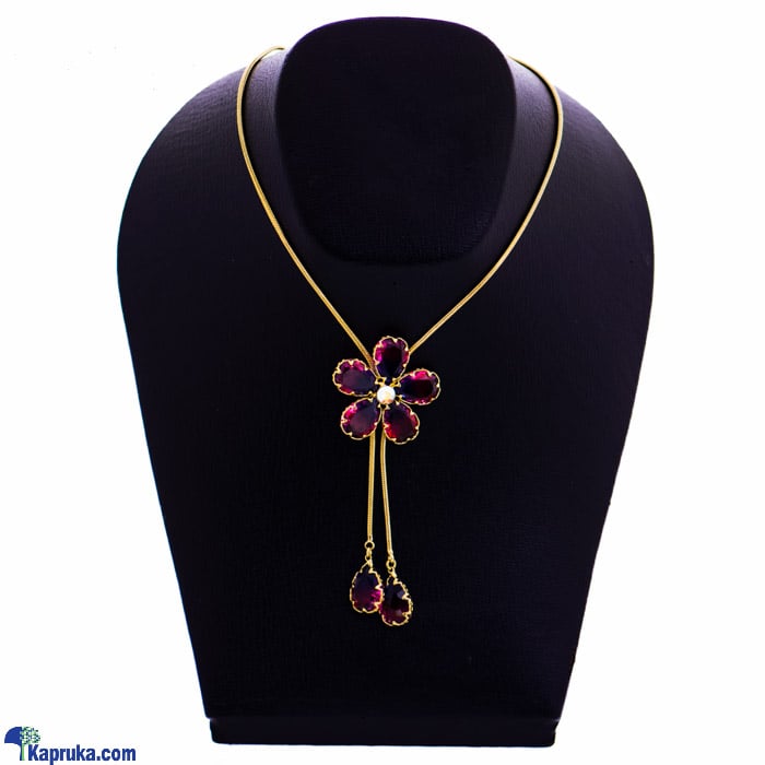 Crystal Flower Pendant With Necklace Online at Kapruka | Product# jewllery00SK778