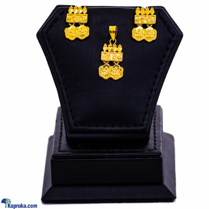 Stone N String Gold Plated Earring - Pendent Set - GP925 Online at Kapruka | Product# stoneNS0247