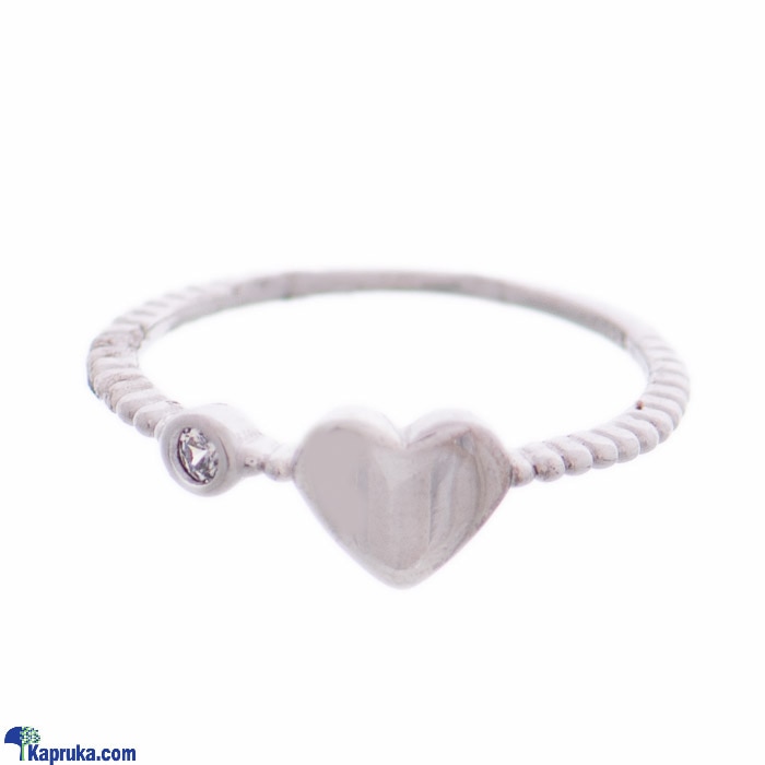 Stone N String White Cubic Zirconia Heart Ring Sr496 Online at Kapruka | Product# stoneNS0346