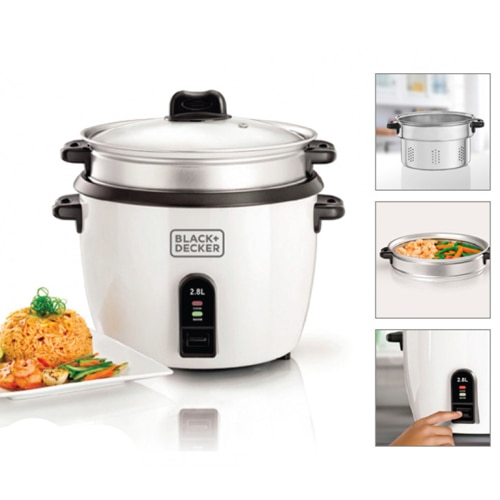 Black - Decker 2.8L Non- Stick Rice Cooker With Glass Lid (OGB- RC2850- B5) Online at Kapruka | Product# elec00A2536