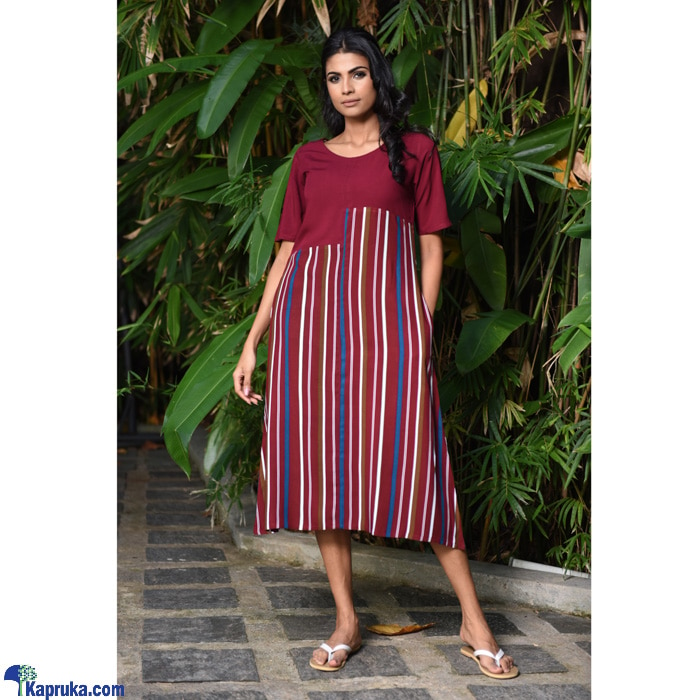 Rayon Plain - Stripes Dress Online at Kapruka | Product# clothing02177