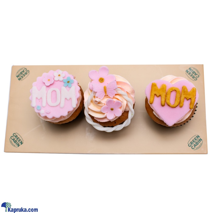 Green Cabin Mother's Day Cup Cakes (3pcs) Online at Kapruka | Product# cakeGRC00106