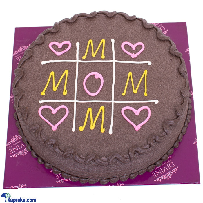 Divine 'mom' Deco Mother's Day Chocolate Cake Online at Kapruka | Product# cakeDIV00191