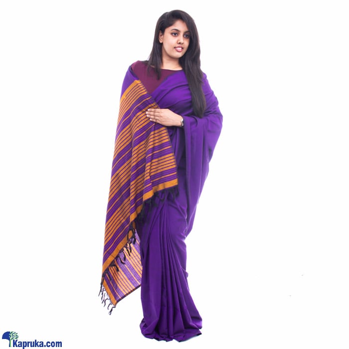 Orange And Purple Mixed Saree Online at Kapruka | Product# clothing02461
