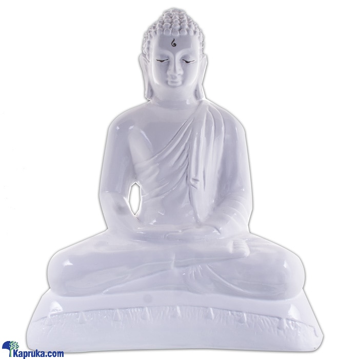 'dhyan Mudra' Buddha Statue- White (13inch) Online at Kapruka | Product# ornaments00799