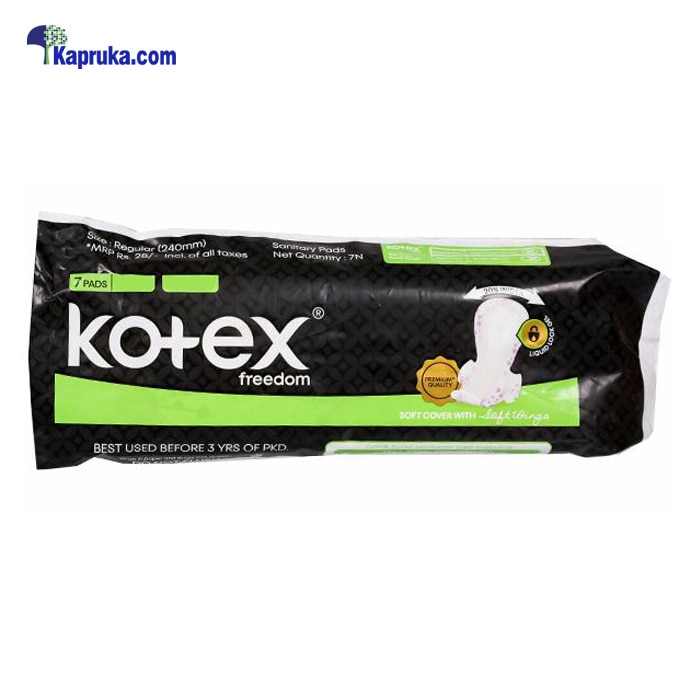 Kotex- Freedom Regular Soft Cover With Soft Wings - 7pads Online at Kapruka | Product# grocery001786