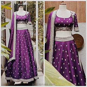 Purple Velevt Taffeta Silk Lehenga Online at Kapruka | Product# clothing02520