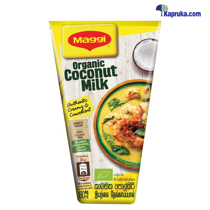 Maggi Organic Liquid Coconut Milk (180 Ml) Online at Kapruka | Product# grocery001812