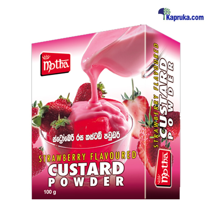 Motha Strawberrry Flavoured Custard Powder - 100g Online at Kapruka | Product# grocery001882