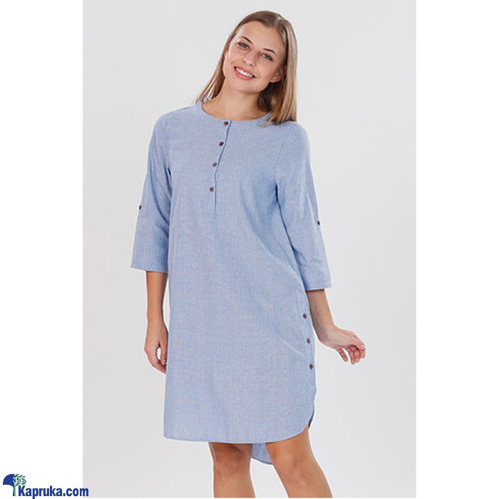 Side Buttoned Linen Dress MD 179 Online at Kapruka | Product# clothing02762
