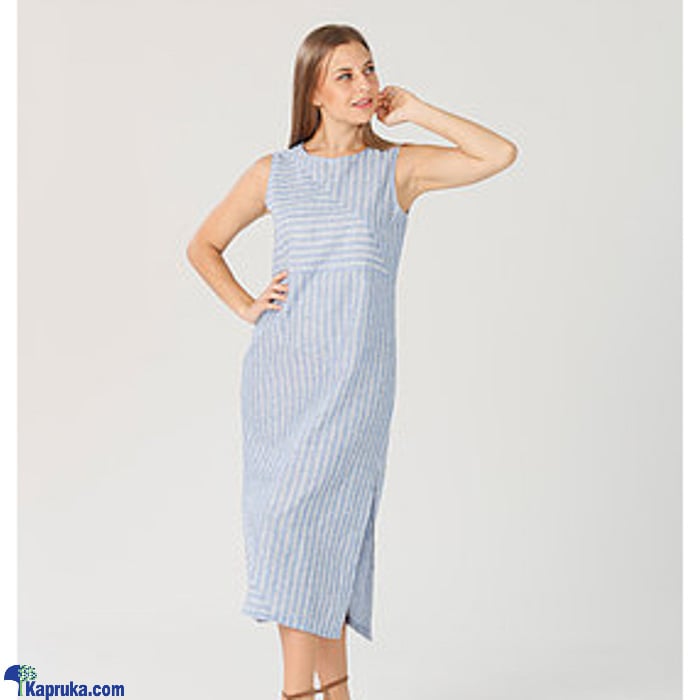 Sleeveless Long Linen Dress MD 174 Online at Kapruka | Product# clothing02770