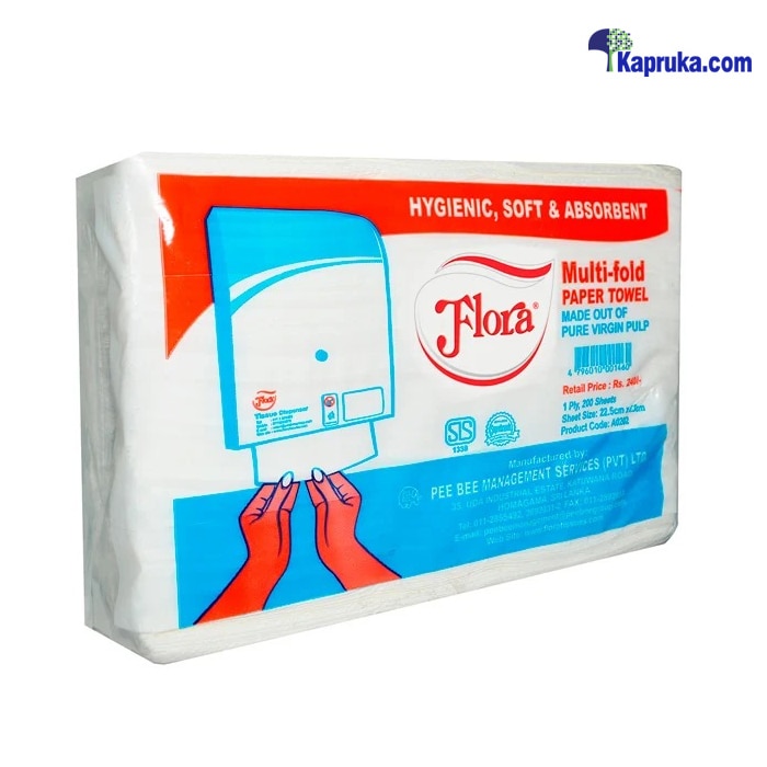 Flora Multi- Fold Paper Towel 1ply 200'S Online at Kapruka | Product# grocery001969