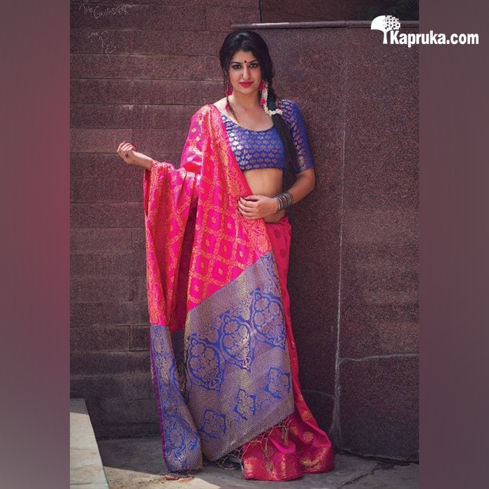 Pink Soft Banarasi Silk Saree Online at Kapruka | Product# clothing02784