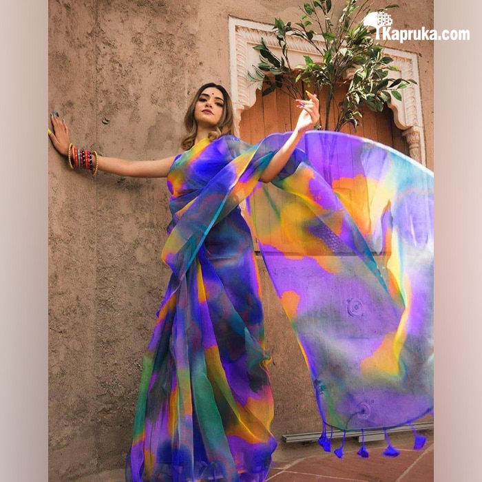 Purple Organza Saree Online at Kapruka | Product# clothing02786