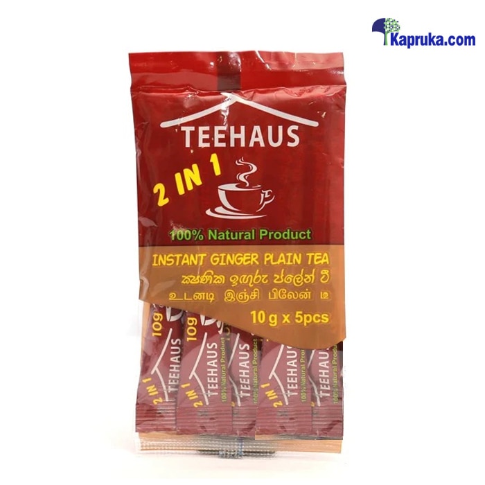 Teehaus 100% Pure Ceylon Instant Ginger Plain Tea - 10g X 5 Sachets Online at Kapruka | Product# grocery001976
