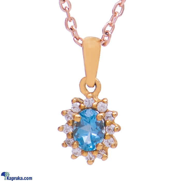 Vogue 22k gold pendant set with 12 (c/Z) rounds with color stone Online at Kapruka | Product# vouge00145