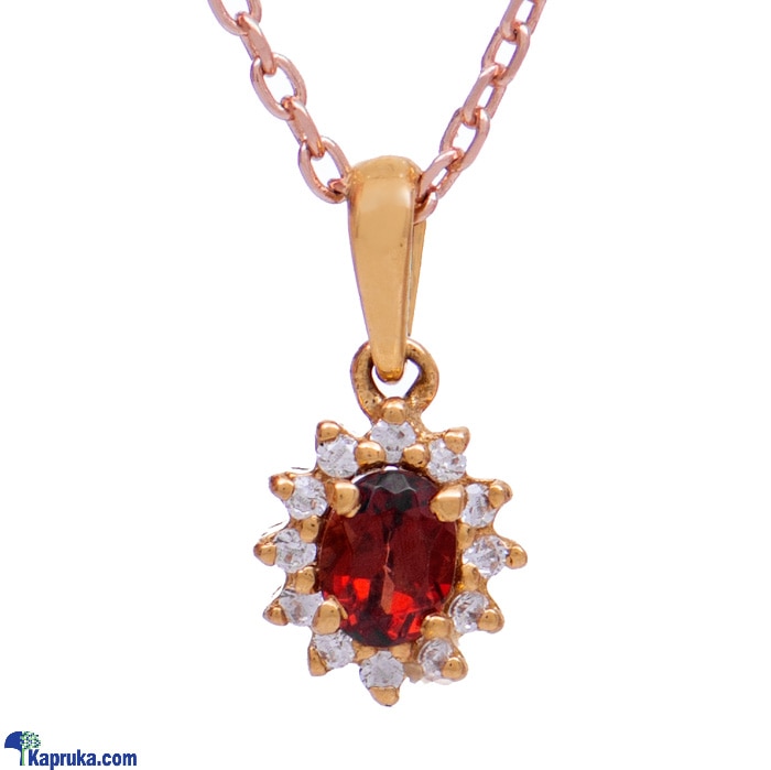 Vogue 22k gold pendant set with 12 (c/Z) rounds with color stone Online at Kapruka | Product# vouge00129
